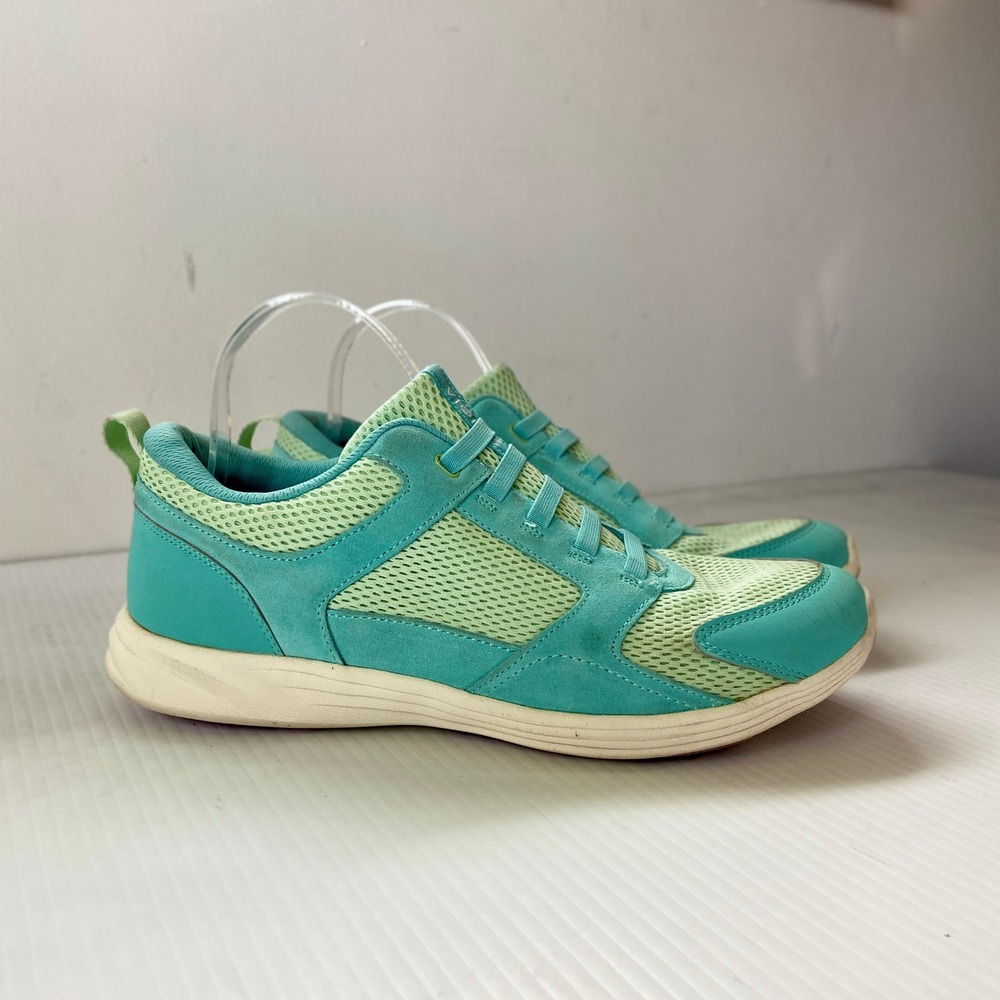 Vionic Zesta Slip On Gored Lace Sneakers Blue Green Womens 10